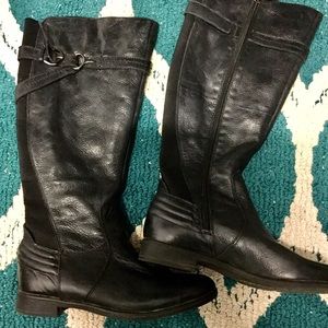 Girls black riding boots
